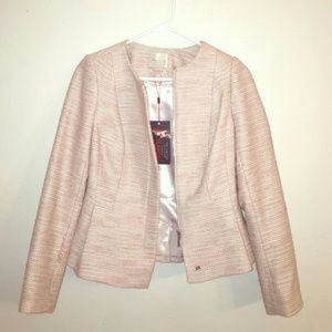 Limited Scandal Jacket Blush Pink Textured Zip Up